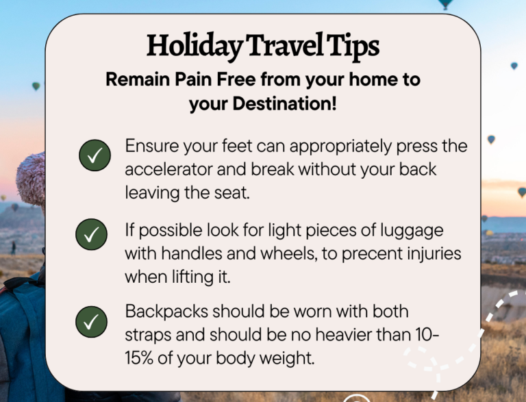 Pain Free for the Holidays: Travel Tips