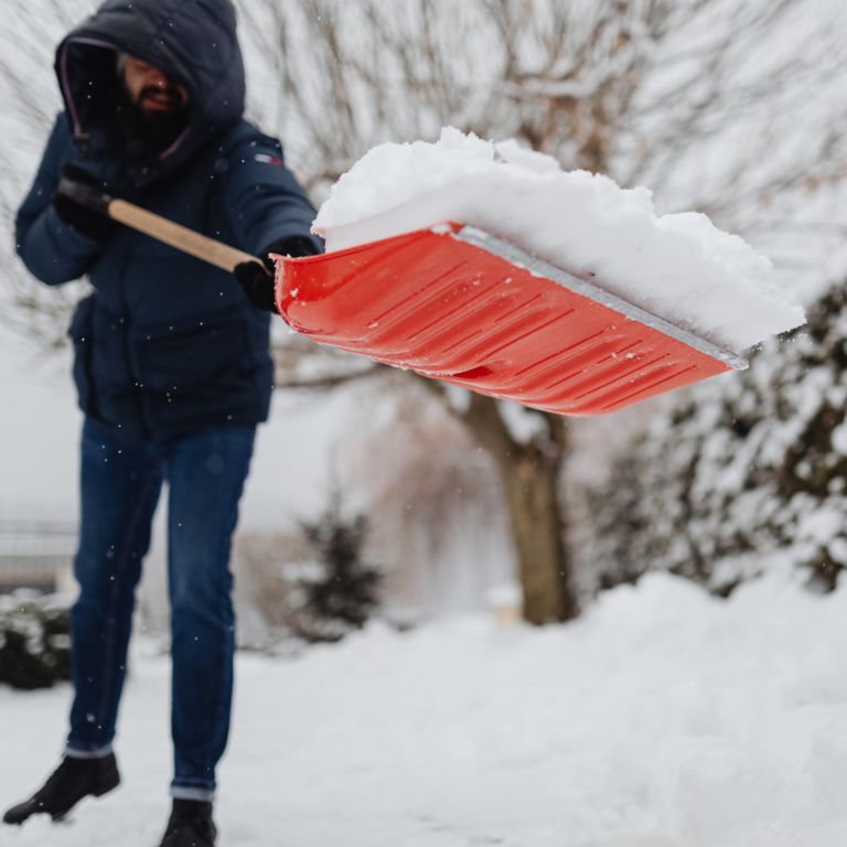 shoveling, snow